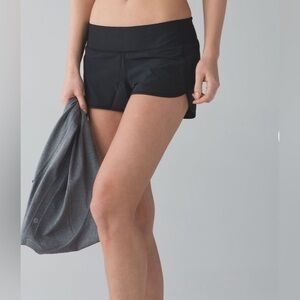 Lululemon Speed Short (H2O) 2.5”. Black. Size 6. Style Number: W7FDNS.